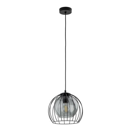 Lampadario per cucina a sfera nero 26 cm diffusore a gabbia